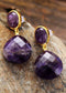 Boho Earrings, Dangle Earrings, Axel Amethysts Teardrop Dangle Earring